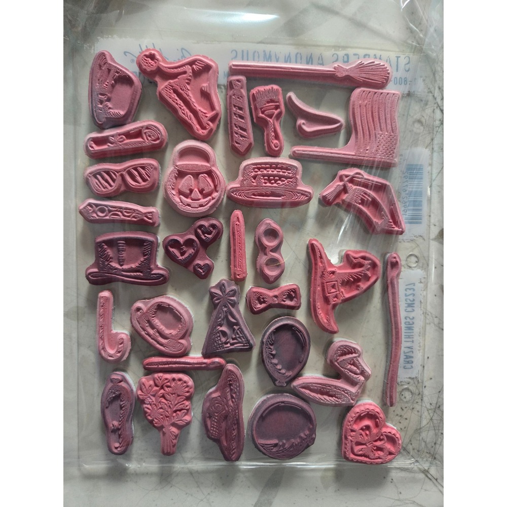 Tim Holtz Stampers Anonymous Crazy Things CMS237 Cling Rubber Stamps Set 31pc - Picture 2 of 2